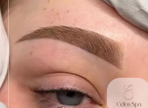 Micropigmentación de cejas recién hecha
